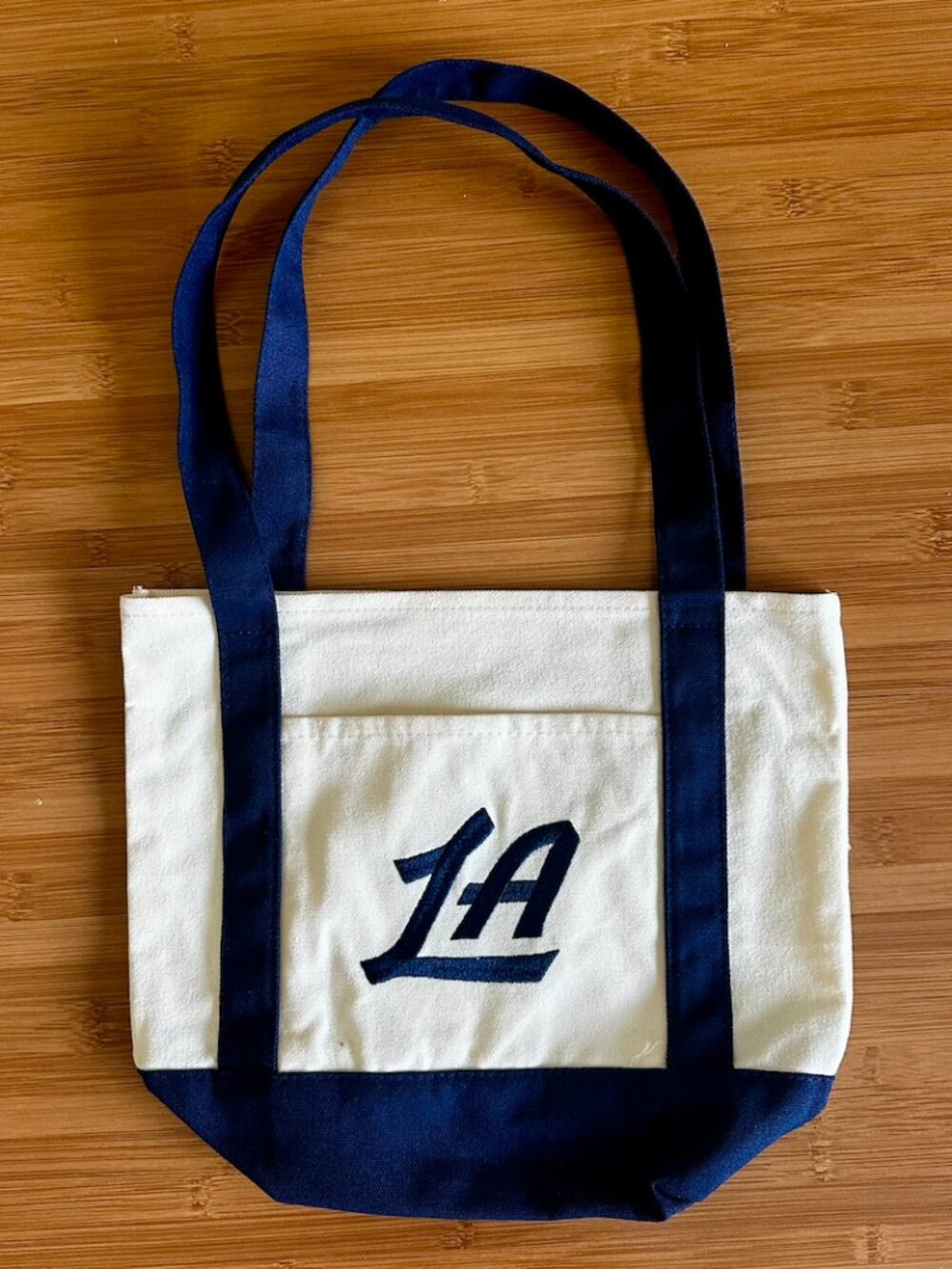 Cream and Navy Canvas LA Clippers Bag